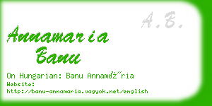 annamaria banu business card